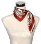 Preview: Nickituch Seide Satin Geometrisch Rot Schwarz Weiss